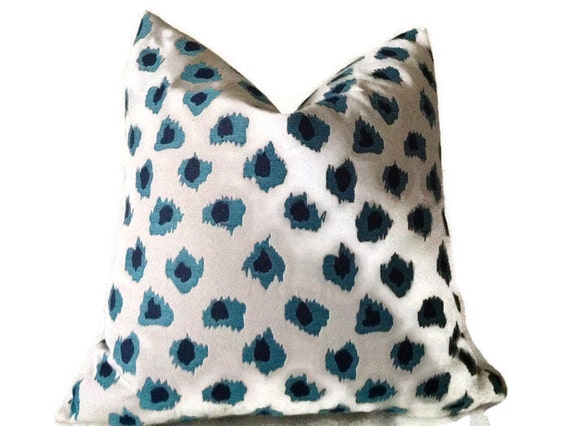 leopard PillowPolka Dot Pillow Cover Turquoise Pillow