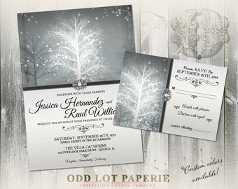 Diy Winter Wonderland Wedding Invitations 8