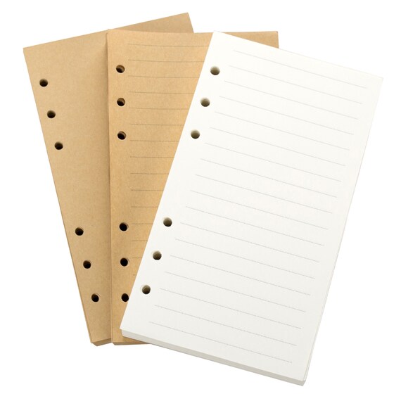 Refills Paper 6 Hole Refills For Journal Notebook by