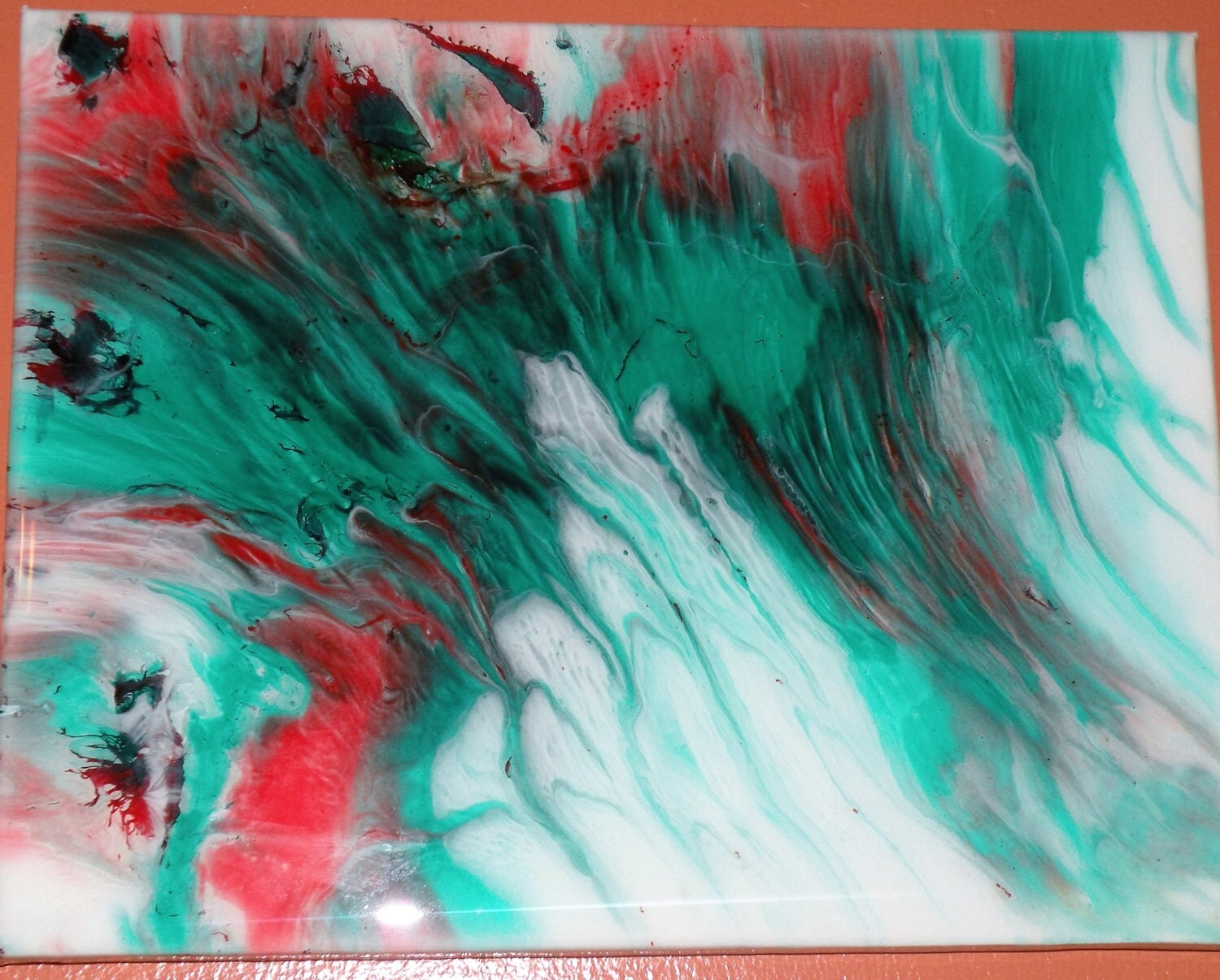 Abstract Acrylic & Resin Wall Art Painting Floral