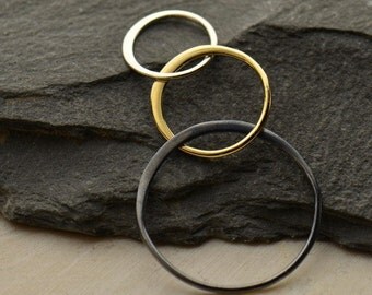 Mixed Metal Three Circle Link.