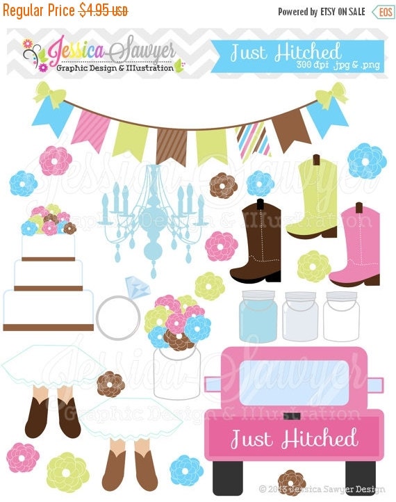 80% OFF - INSTANT DOWNLOAD, country wedding clipart, rustic clip art, for commercial use, invitations, announcements, scrapbooking Il_570xn