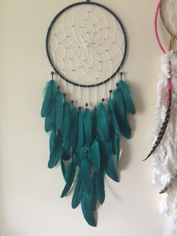 Large Teal Dream Catcher