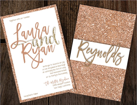 Rose Gold Invitations 2