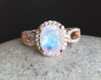 moonstone engagement ring rose gold moonstone ring promise ring wedding and engagement ring - Moonstone Wedding Rings moonstone engagement ring rose gold moonstone ring promise ring wedding and engagement ring - Moonstone Wedding Rings