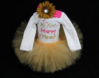 Baby Girl New Year Outfit Babys New Year by EleventhHourDesigns