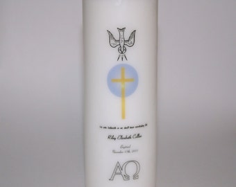 Personalized Baptismal Candle, Christening Candle, Baptism Candles