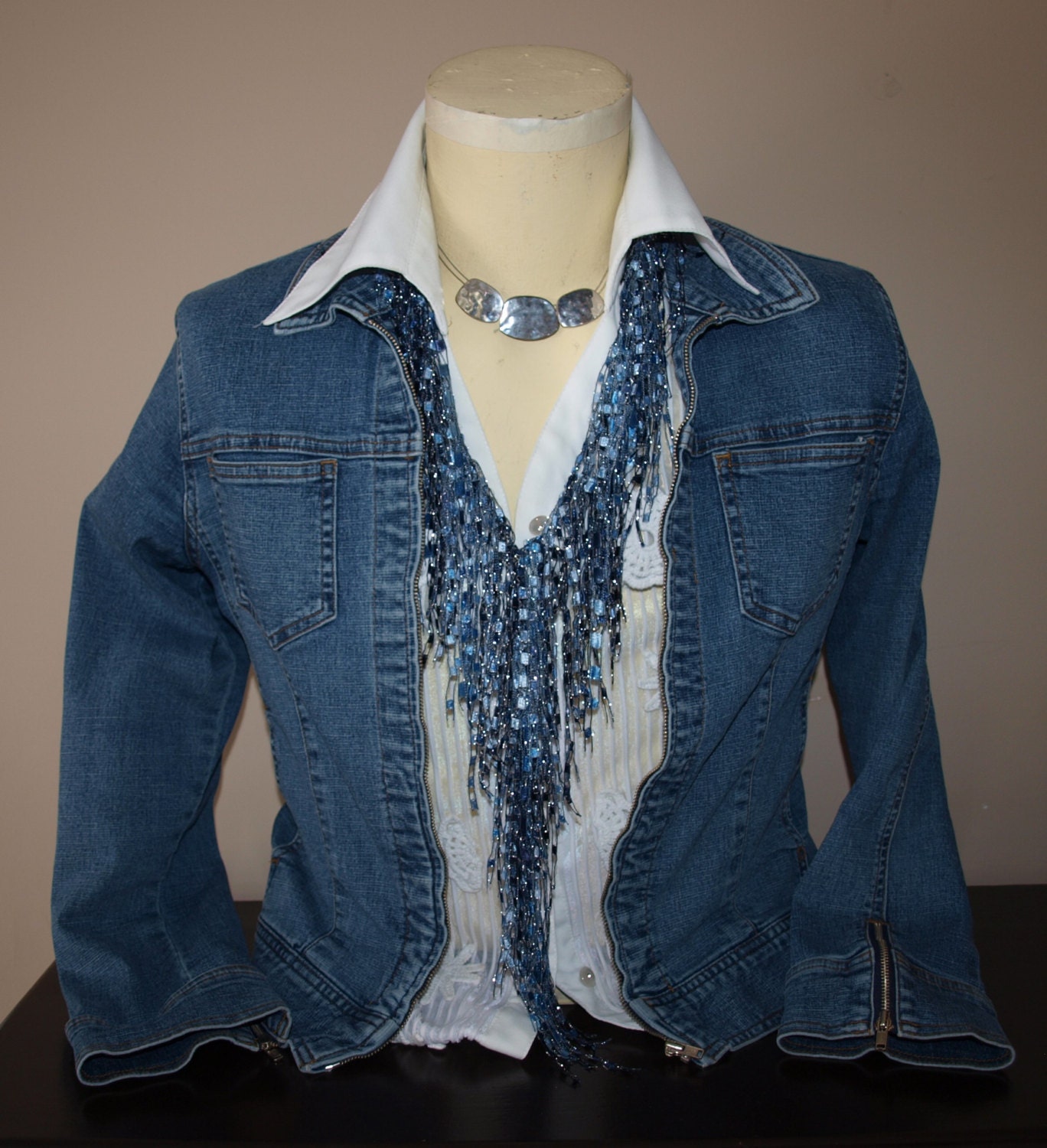 Denim Scarf Jewelry Denim Infinity Scarf Star Sapphire
