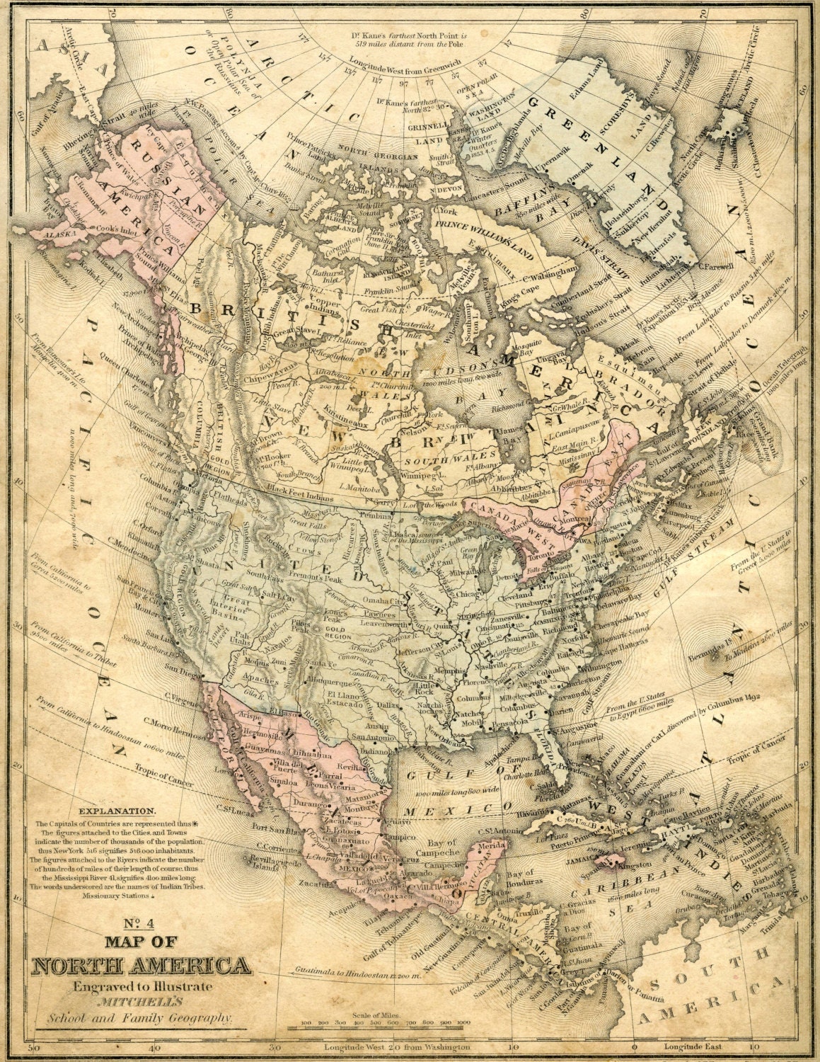 North America Ancient maps Atlas Ancient map Map by mapsandposters