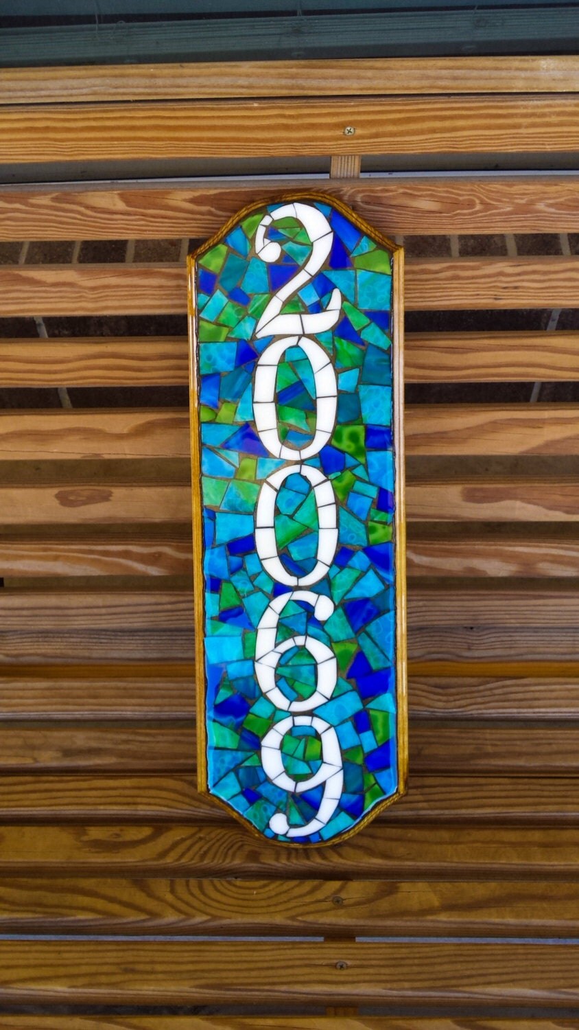 Mosaic Address Plaque Address Sign Outdoor Address Sign