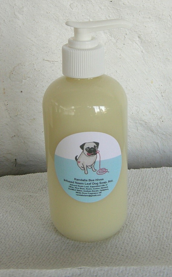 Hand Crafted Infused Neem Leaf Liquid Dog Soap by buyadalia