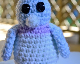 Purple and Blue Amigurumi Crochet Penguin