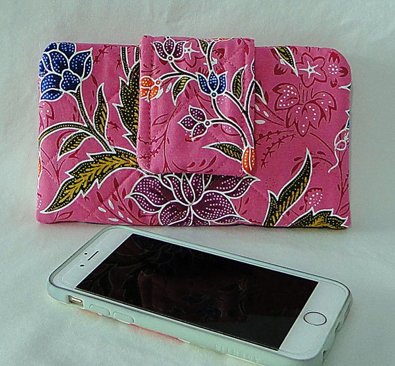 pink floral wallet