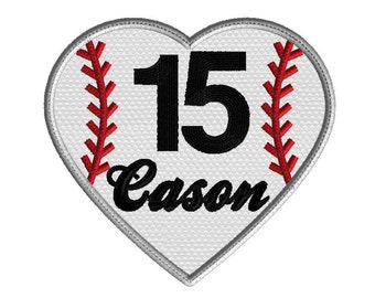 Baseball embroidery design, Baseball heart applique, monogram frame, 3 size applique, no fonts or numbers included, sports embroidery