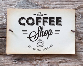Custom Logo Design - Vintage Logo Design - Coffee House logo