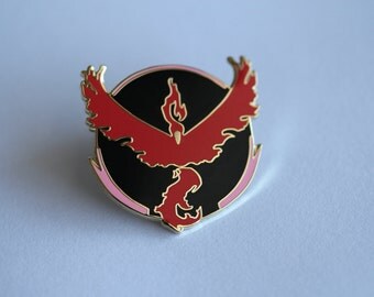 Pokemon Go! Team Valor Gold Metal Pin