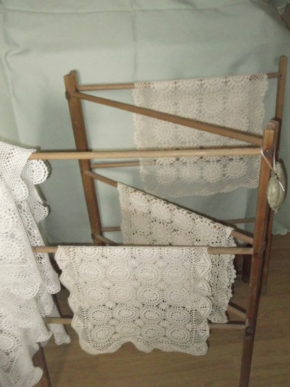 Antique Vintage Tri Fold Wooden Clothes Horse Airerwooden