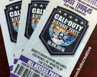 Call of Duty Birthday Invitations