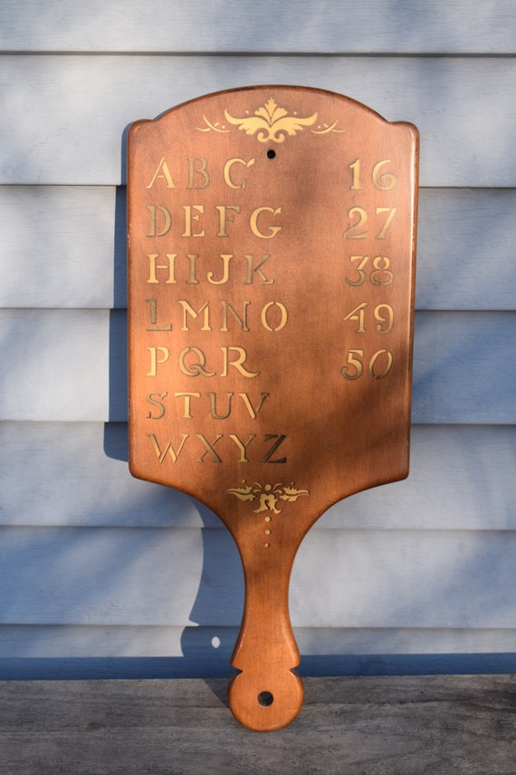 Tell City Chair Company ABC and 123 School Masters Paddle