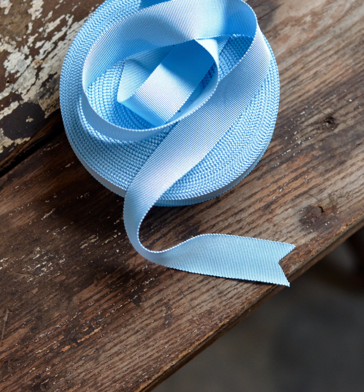 bright powder blue grosgrain ribbon from ShyMyrtle on Etsy Studio