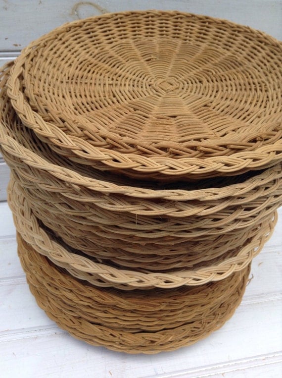 Wicker Plate Holders Woven Wicker Paper Plate Holders