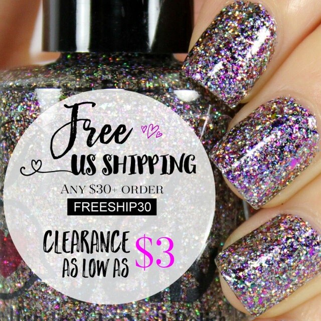 Indie Nail Polish Holographic Glitter Vegan Lacquer by PrettyJelly