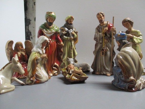 nativity scene vintage nativity set 10 pc porcelain nativity scene vintage nativity set 10 pc porcelain
