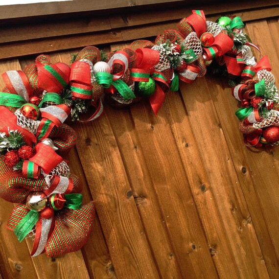 Deco mesh garland Christmas garland mesh by LaFeteDecor on Etsy