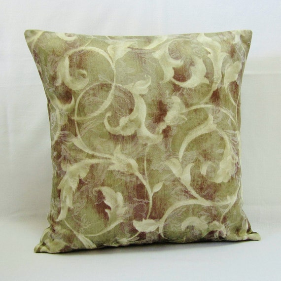 olive green throw pillow