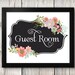 Guest Room Sign Printable Wall Art Digital Download PDF