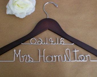 Sale of the Month Only10.00 /Personalized Hanger/Personalized Wedding Hangers/ Custom Wedding Hanger/Weddings/Bride, Wedding Accessories