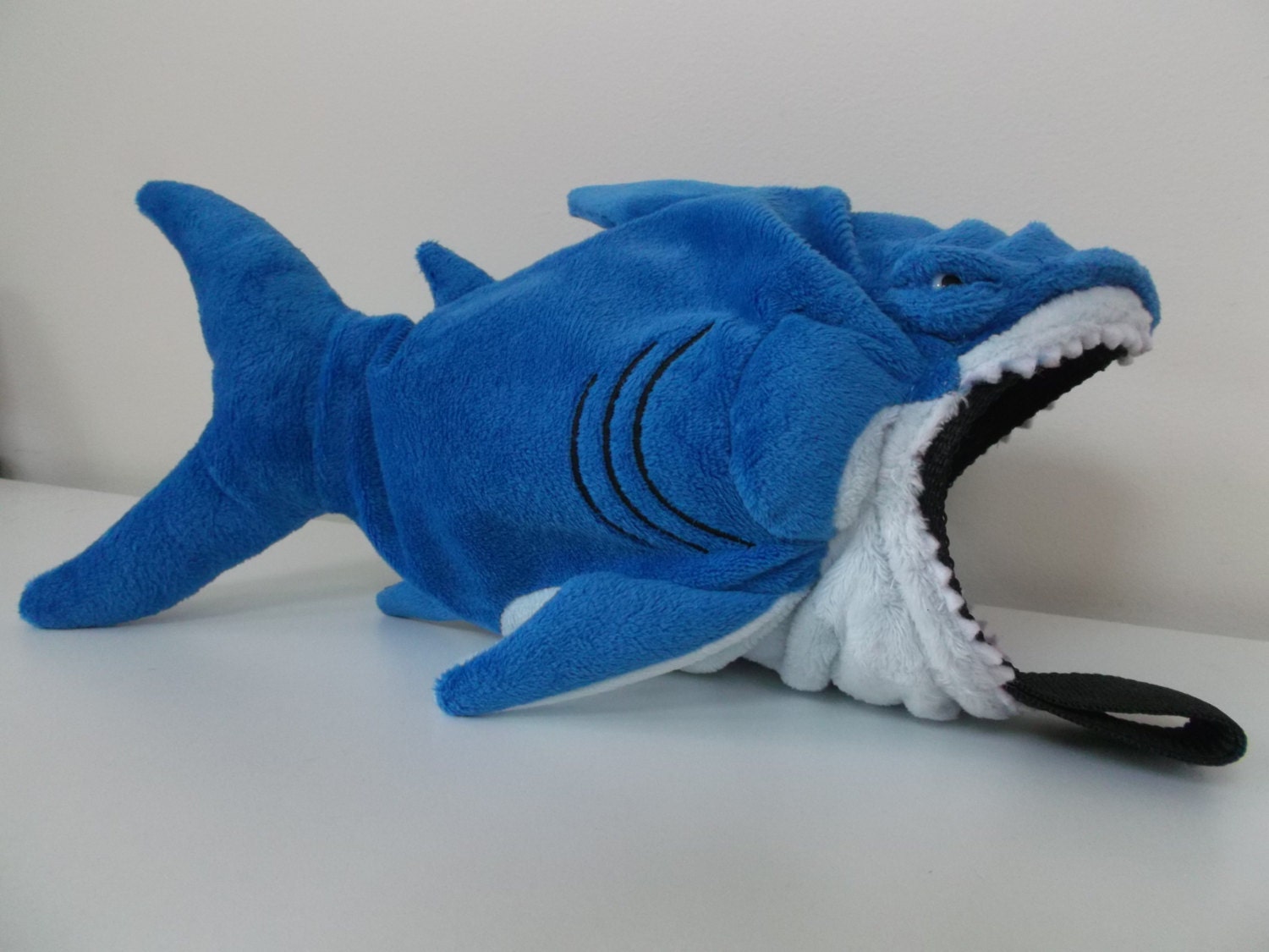 Shark Rock Climbing Chalk Bag made from a child's plush