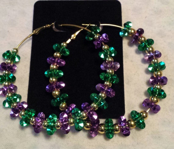 mardi gras beaded earrings wholesale