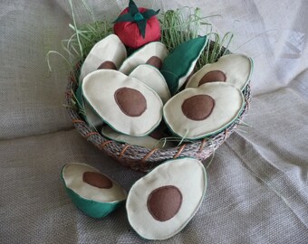 Avocado catnip toy.
