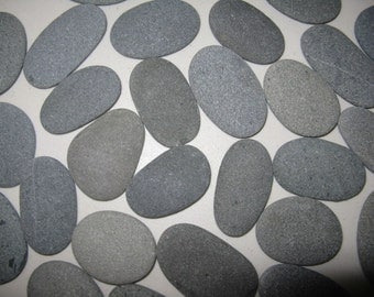 75 Stones 2" to 2 1/2" Smooth, Flat,Oval Beach Rocks,Wishing Stones,River Rock,Wedding Stones, Wedding Decor