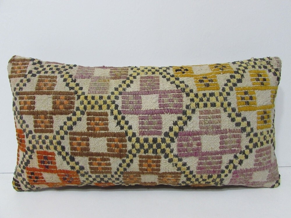 kilim pillow boho pillow sham lumbar pillow by DECOLICKILIMPILLOWS