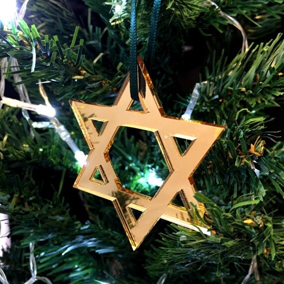 set of 10 x star of david christmas tree decorations in gold set of 10 x star of david christmas tree decorations in gold