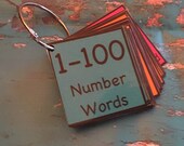 items similar to number words 1 100 flash cards math