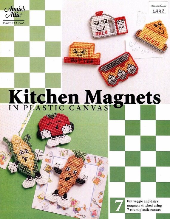 Plastic Canvas KITCHEN MAGNETS Pattern Annie's by KenyonBooks