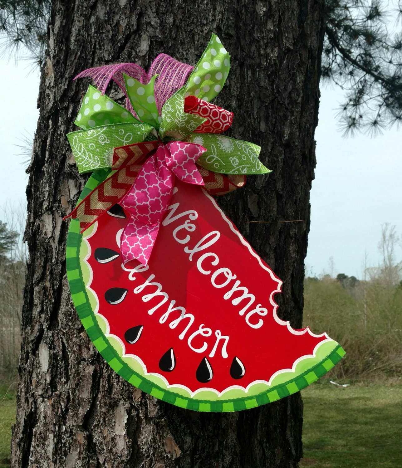 Watermelon Door Hanger summer door hanger wreath hand