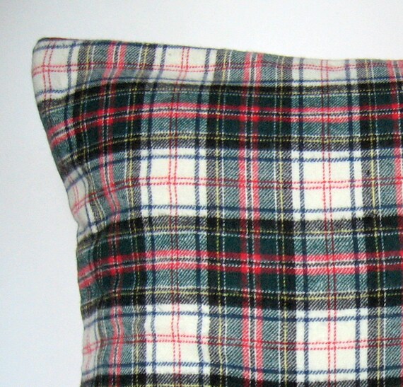 Items similar to Plaid Flannel Pillow Cover, Throw Pillow, Flannel, Plaid, Winter Pillow Cover ...