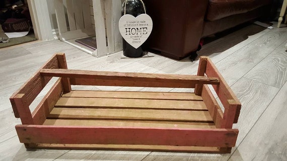 FRENCH Wooden Potato Pannier / Trug Vegetable Basket Display Case Crate Rustic cottage chic tray