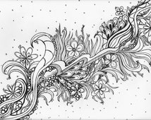 Unique zen doodles related items | Etsy