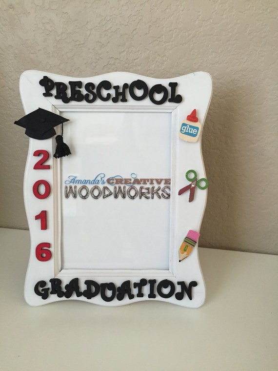 preschool graduation frame 5x7 graduation by amandaswoodworks