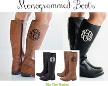 Popular items for monogram rain boots on Etsy