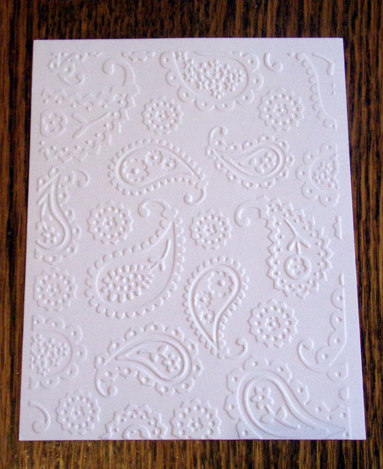 PAISLEY PRINT Embossed Card Stock Panels Perfect for
