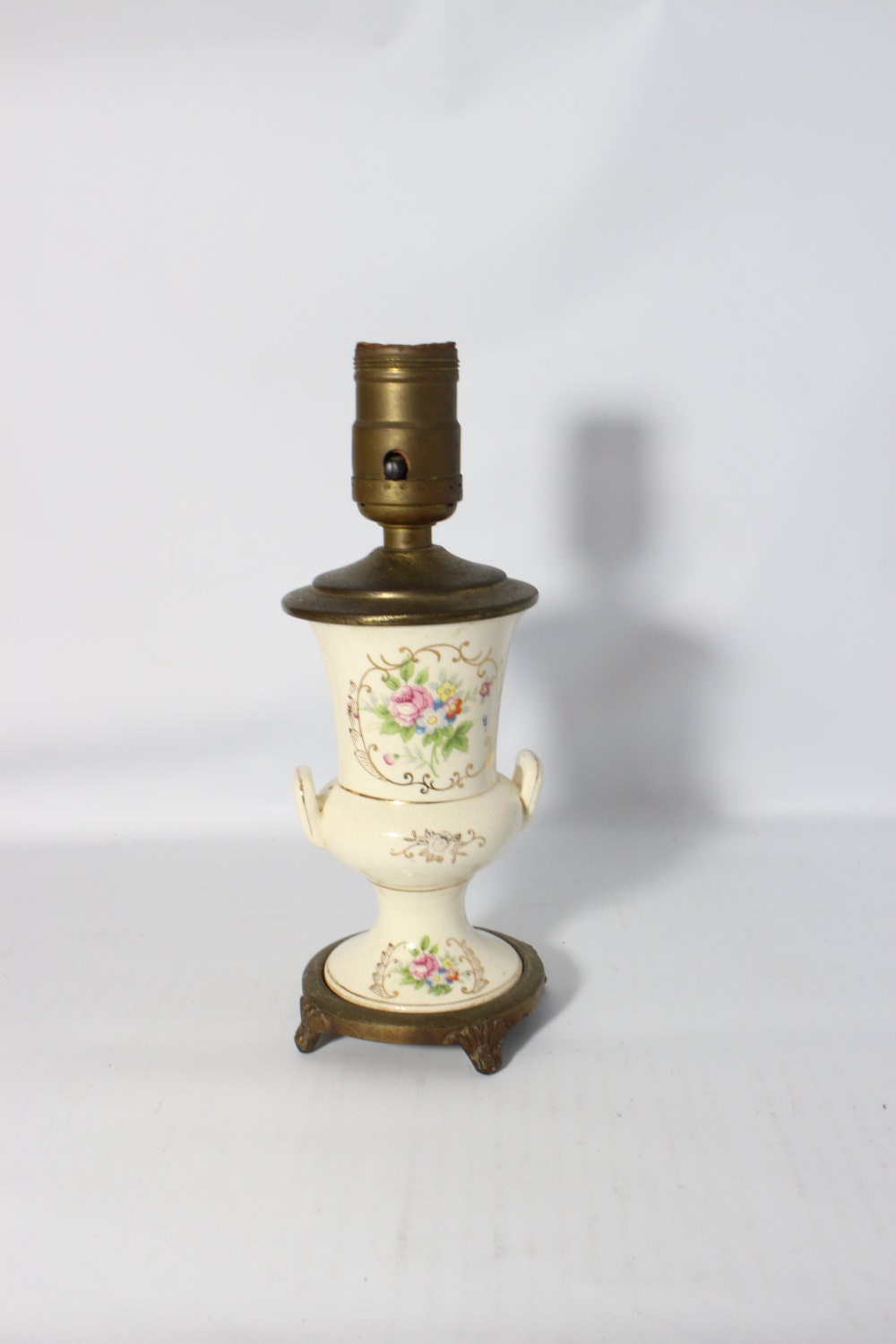 DIY Table Lamp Parts / Needs Wiring / Vintage Urn Pedestal