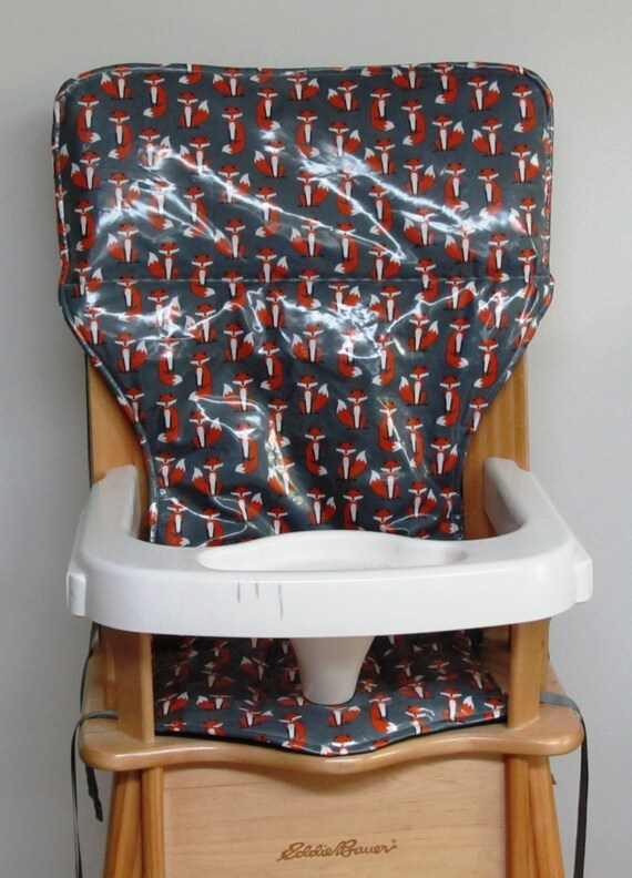 baby chair cover LAMINATED COTTON wooden high chair pad baby
