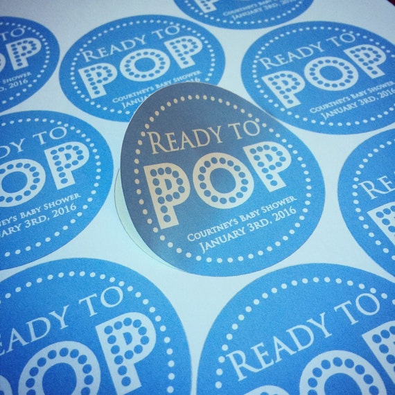 Ready to Pop Baby Shower Stickers by littleshoppeofpaper on Etsy