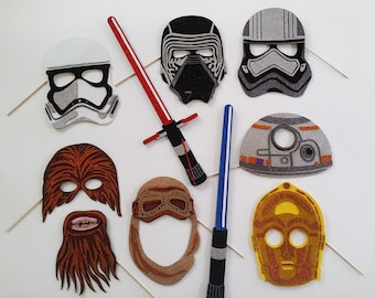 Galaxy movie VII masks Photo Booth Props Stormtroopers, Kylo Ren, Chewbacca